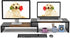 WESTREE Dual Monitor Stand, Adjustable Length and Angle Riser with 2 Shelves, Desktop Organizer for Monitors and Laptops
