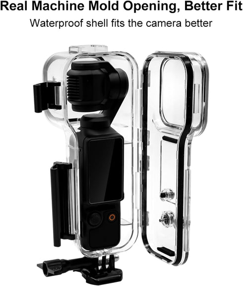 PULUZ Dive Case for DJI Osmo Pocket 3, Waterproof PC Protective Shell 45M/147FT Underwater Housing Cover with