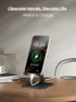 Anifrim 17 16 15 14 13 12 11 S25 S24, Phone Stand for Desk, Dual Folding Cell Phone Holder, Fully Adjustable Portable