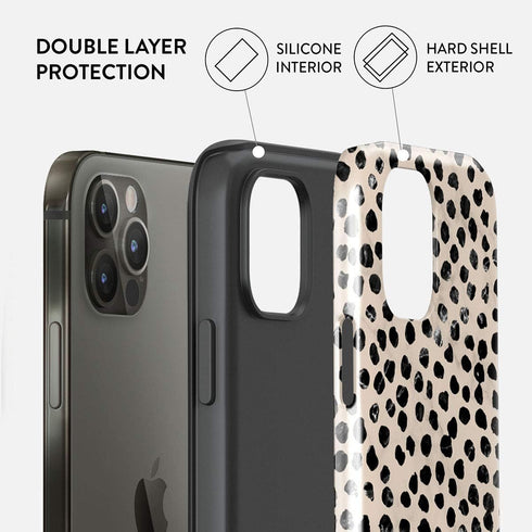 BURGA Phone Case for iPhone 12 Pro Max, Cute Trendy Aesthetic Hard Shell Protection - Almond Latte