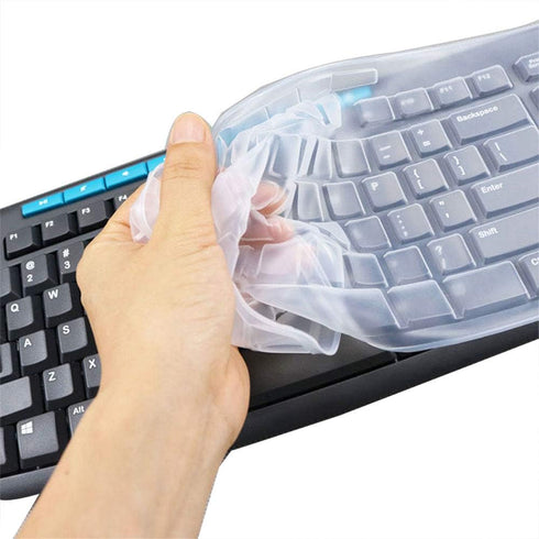 Silicone Keyboard Protector Skin Cover for Logitech MK295 MK275 K200 MK200 (Clear)