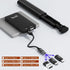 BUDI Multifunctional Compact Cable Card Travel Portable Aluminum Storage Case with Sim Card Tray Pin Eject Removal Tool