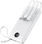 VRURC Portable Charger 10000mAh with Built-in Cables, LED Display Slim USB C Battery Pack for iPhone, Samsung, Android