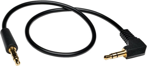 TRIPP LITE 6-Feet 3.5mm Mini Stereo Audio Cable with One Right Angle Plug M/M, Black
