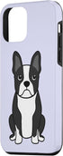 iPhone 12 mini Boston Terrier Phone Case Gifts Purple Art Baby Dog Lover Case