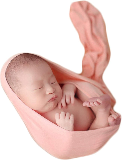 Zeroest Newborn Photography Stretch Wrap for Boy Girl Baby, Photography Props Baby Photo Prop Blanket (Light Orange)
