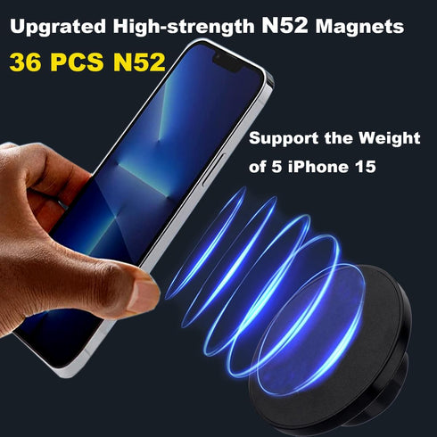 Rigdance 17mm 16 15 14 13 12 36PCS Magnetic Cell Phone Holder Car Mount with Ball Extender for MagSafe for iPhone
