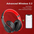 Wireless Bluetooth Headphones Over Ear, 65H Playtime HiFi Stereo Headset with Microphone and 6EQ Modes