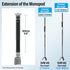 SIRUI SVM-E Carbon Fiber Extension Rod for P-Series and SVM-Series Camera Monopod, 12.6” Quick Release
