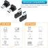 90 Degree USB 3.0 Male to Female Adapter, 4 Pack Up and Down & Left and Right Angle USB A Extender Connector