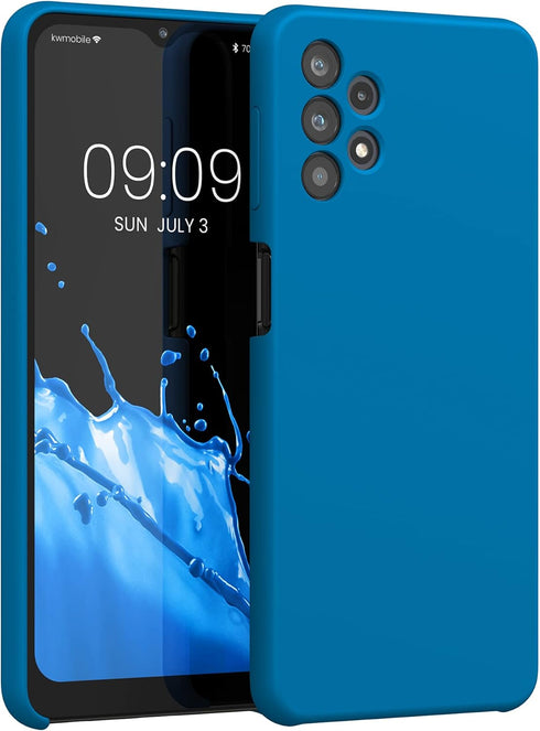 kwmobile Samsung Galaxy A32 5G Case - Soft Finish TPU Silicone Phone Cover (Blue Reef)
