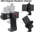 EszkozTA 360 1/4" (Black-2 Pack) Cell Phone Tripod Mount Adapter, Universal Phone Holder Adjustable Clamp, Degree