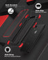 iPhone XR Crystal Clear Case - Multicolor Shockproof Bumpers, Anti-Scratch Hard PC & Soft TPU Frame - Black/Red