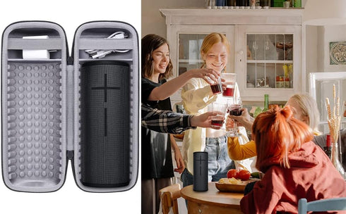 co2CREA Hard Case for Ultimate Ears UE MEGABOOM 3 Portable Bluetooth Speaker (Black)