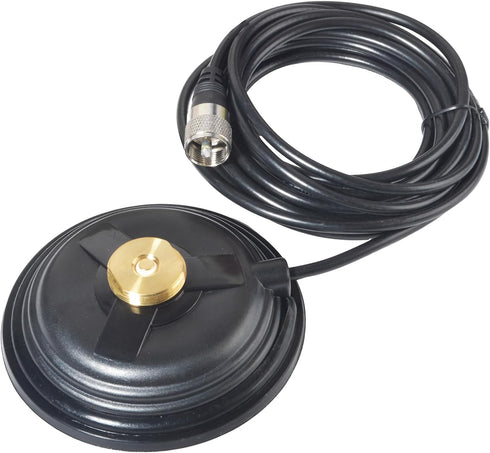 TWAYRDIO NMO Antenna Mount, 4.3in NMO Magnetic Mount with 16.4ft Low Loss RG58