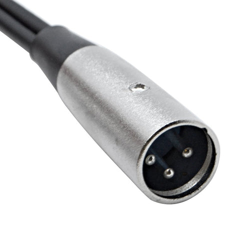 Seismic Audio SA-Y4 1' Splitter Patch Cable, 1 XLR Male to 2 XLR Female
