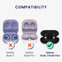 kwmobile Straps Compatible with Samsung Galaxy Buds/Buds Plus - 2X Silicone Holder for Wireless Earphones in Black/Red