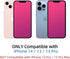 EGKimBa Gradient Colorful Electroplated Privacy Screen Protector for iPhone 13, 13 Pro, 14 - 6.1" Anti-Spy, Anti-Blue
