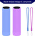 weishan 2-Pack Glowing Remote Cover, Silicone Protective Case with Lanyard, Glow Blue and Glow Purple, Compatible