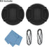 SIOTI 39mm Lens Cap, 2 Packs + 1 Cleaning Wiper, Compatible with Camera Lens & Filter Adapter Ring