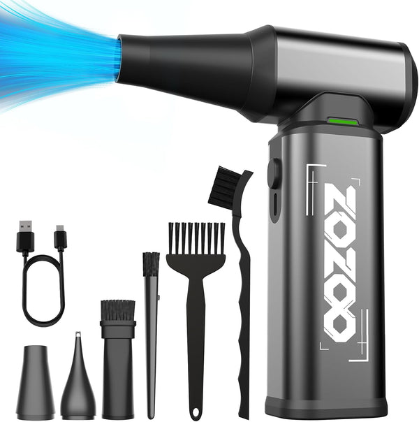 Compressed Air Duster, 180000RPM Powerful Cordless Electric Air Duster with Brushless Motor