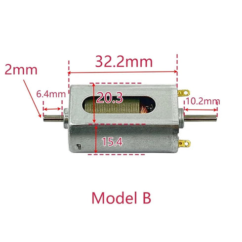 GJWBAKS 1pc FK-180PH 6V-12V 180 Motor High Speed Electric Motor Single/Dual Shaft Axis with Cooling Hole Toy HO Slot