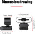 Yoidesu 1080P Webcam for PC, HD Webcam with Adjustable Ring Light and Microphone, Rotatable Wide Angle Camera, Plug