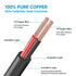 4 Pack 10ft/3M DC Power Extension Cable, 12V DC Power Adapter Cord for CCTV Security Camera, LED Strip, Black