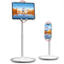 SAIJI Tablet Stand Holder, Height Adjustable Portable Monitor Stand, 360 Degree Rotating, Aluminum Alloy Cradle Mount