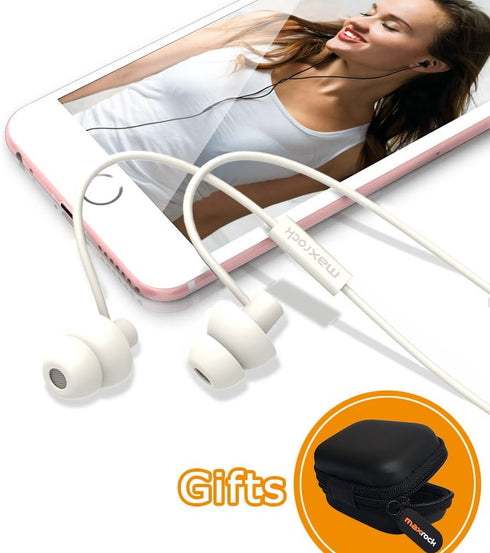 Sleeping Headphones - in-Ear Soundproof Earplug Soft Earbuds with Mic for Insomnia, Air Travel, Bedtime