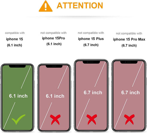 KIHUWEY 15 6.1 Inch for iPhone Case Wallet Compatible with MagSafe Wireless Charging, Credit Card Holder, RFID Flip