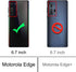 Osophter for Moto Edge 5G Case with Screen Protector, Shock-Absorption Flexible TPU Rubber Cover, Navy Blue
