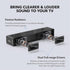 Small Sound Bar for TV, PC, Gaming | Mini TV Speaker Soundbar with Bluetooth/HDMI ARC/Optical/AUX/USB Connections