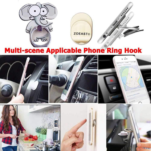 ZOSTLAND 3PCS Universal Phone Ring Holder, 360° Adjustable Finger Grip Stand for iPhone 15 14 13 12 MAX Plus (Big Eyes)