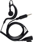 HYS G Shape Earpiece Headset with Built-in Mic PTT, Waterproof Jack for Yaesu Vertex Handheld Radio