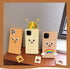 UnnFiko 3D Cute Cookie Case for iPhone 11, Creative Soft Gel Rubber Protection Cover with Ring Holder