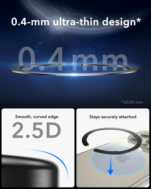 ESR for MagSafe Ring, Ultra-Thin (0.4mm) for MagSafe Sticker, Universal Magnetic Wireless Charger Conversion Kit for