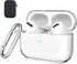 valkit Compatible Airpods Pro Case Cover | Clear Soft TPU Protective Case 2019 with Keychain, Shockproof - Transparent