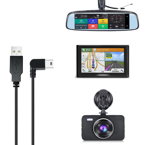YQMAJIM Charging Cable for Dash Cam, 6.5 Ft Mini USB Power Cord for Garmin, CHORTAU, TOGUARD, Rexing