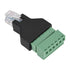 PUSOKEI RJ12 6P6C Male to 6 Pin Wired Screw Terminal Connector Adapter, 1Pcs Ethernet Screw Terminal Block