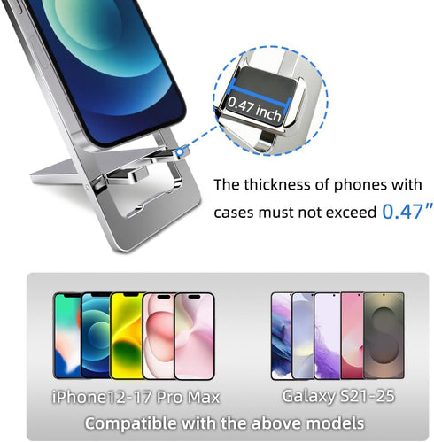 JYWYBF Durable Aluminum Phone Holder with Bottle Opener, Flat iPhone Stand for Desk, Cell Phone Stand for Travel