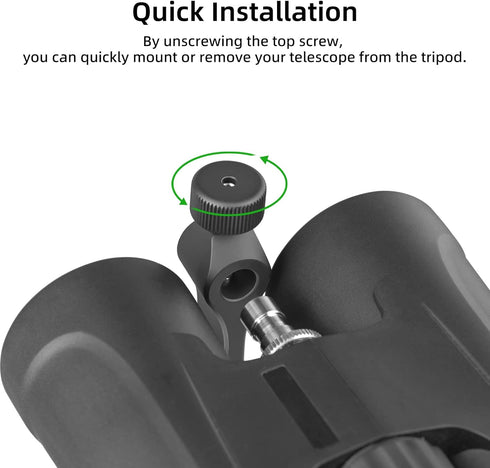 Binocular Tripod Adapter, Binocular Mount 1/4 Inch Threading Mount Aluminum (s1)