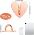 Vin Beauty 12 Pcs Heart Cell Phone Ring Holder, Metal Phone Charm Rings Adhesive Metal Phones Finger Grip Loop Stand