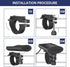 Motorcycle USB Charger, 12-Volt USB-A and USB-C Dual Charging Port for Handlebar, Waterproof 12V Power Accessories