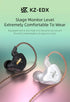 KZ EDX in-Ear Monitors - HiFi Stereo Stage/Studio IEM Wired Noise Isolating Earphones with Detachable Cable 2Pin (Black)