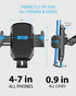 Phone Holder Car, Rear View Mirror Phone Holder - Aluminum Alloy Mount, Multi-Angle Adjustment Compatible with 4-7 Inch