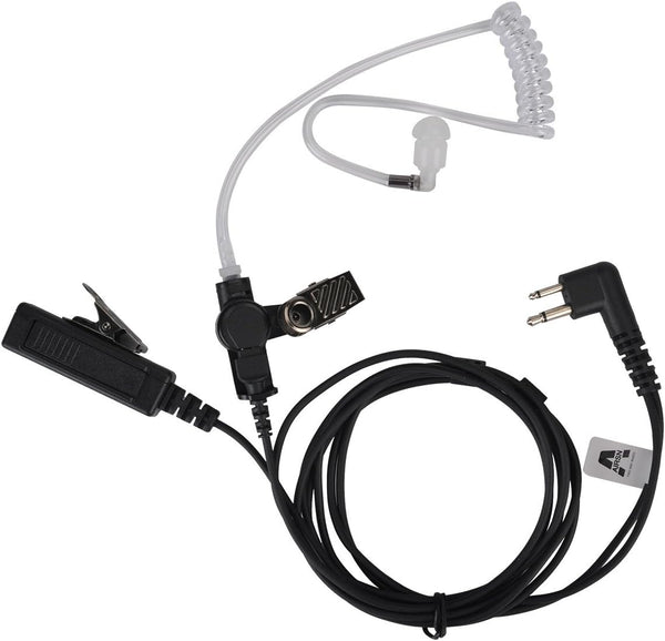 2 Pin Transparent Acoustic Tube Earpiece/Headset for Motorola Two Way Radio CP200, CLS1110, CLS1410 Walkie Talkies
