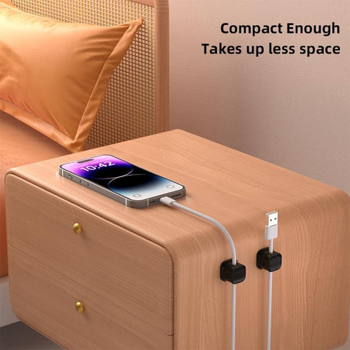 12 Pack Magnetic Cable Clips, Under Desk Cable Management, Adhesive Cord Clip Storage for Home Desk, Nightstand