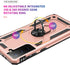 Samsung Galaxy S21 Plus Case 5G Military Grade Heavy Duty Armor Shockproof with Metal Rotating Ring Kickstand (Rose