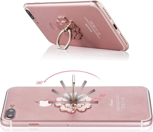 SKYii 360 4-Pack Cell Phone Ring Stand Finger Ring Holder Rotation Phone Holder Ring Grip Compatible with Apple iPhone